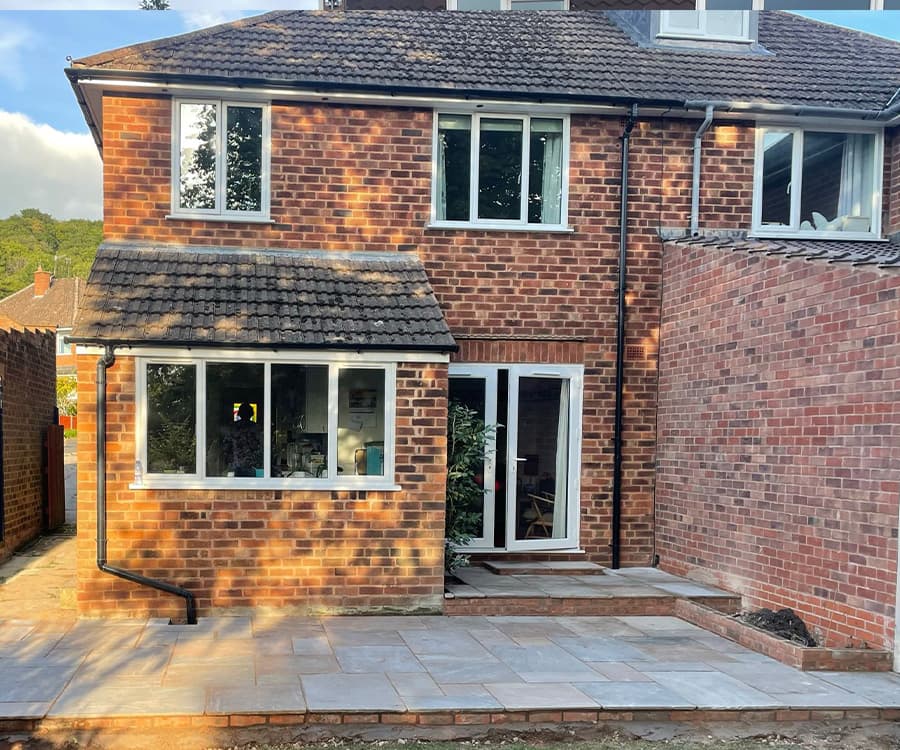 Patio and path installation